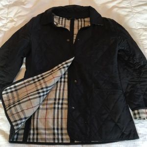 Authentic Burberry plaid women’s coat size xs